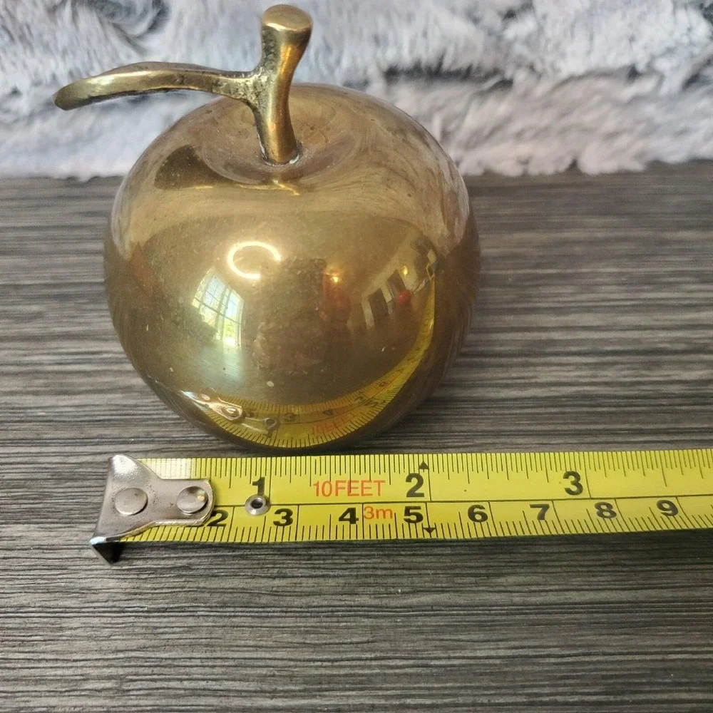 Brass Natural Patina Apple Bell Teacher Gift Present‎ Desk Decoration NICE RING